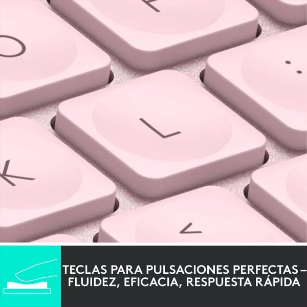 teclado logitech mx keys mini rosa inalámbrico