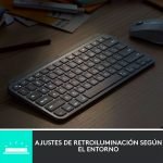 teclado logitech mx keys mini grafito inalámbrico