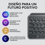 teclado logitech mx keys mini grafito inalámbrico