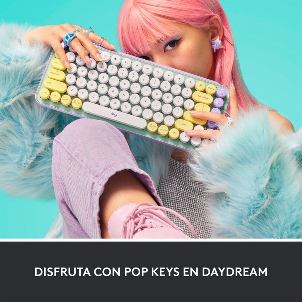 teclado mecánico logitech pop keys mint