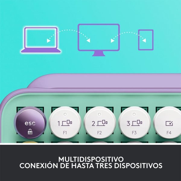 teclado mecánico logitech pop keys daydream mint