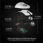 Mouse inalámbrico Logitech G PRO X SUPERLIGHT White (7)