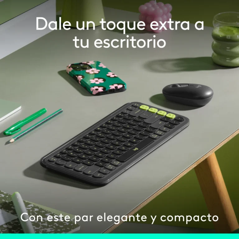 Combo Teclado Logitech POP Icon Grafito Green Español