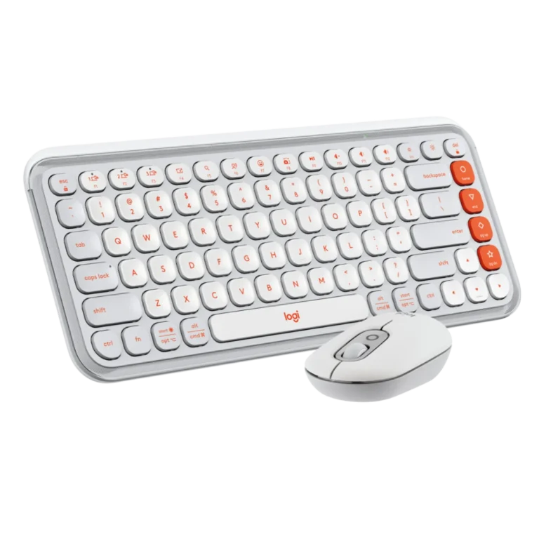 Combo teclado y mouse Bluetooth Logitech POP Icon White Español
