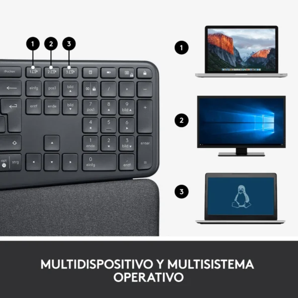 Logitech Ergo K860 Español Multi Dispositivo