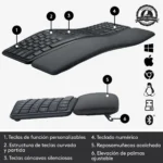 Teclado Inalámbrico Logitech Ergo K860 Negro