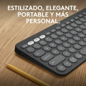 Teclado Logitech Pebble Keys 2 K380s Grafito