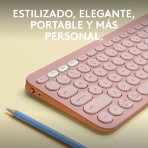 Teclado Logitech Pebble Keys 2 K380s Rosa