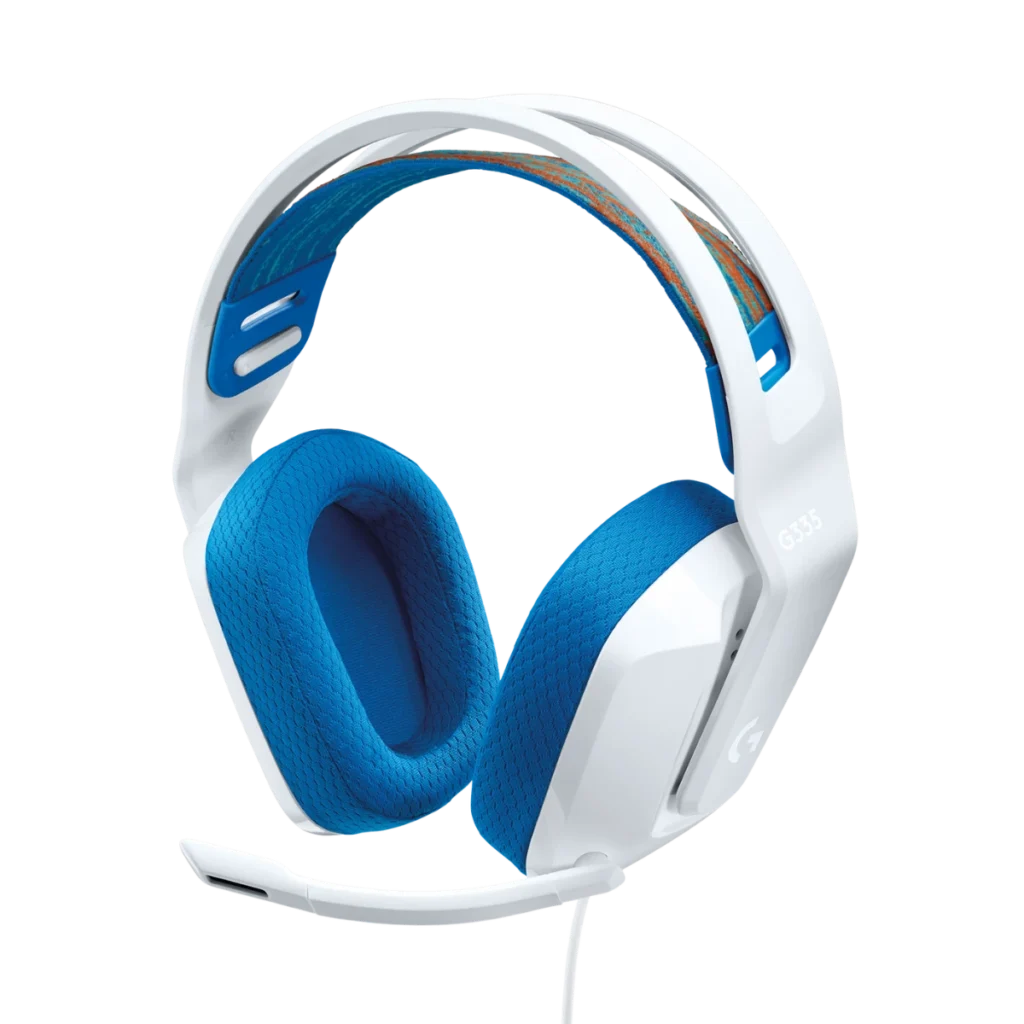 Audífonos con cable y micrófono Gamer Logitech G335 White 3.5mm