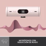Logitech Brio 500 Full HD 1080p Rosa Con Microfono