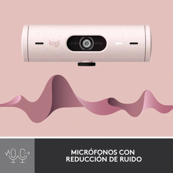 Logitech Brio 500 Full HD 1080p Rosa Con Microfono