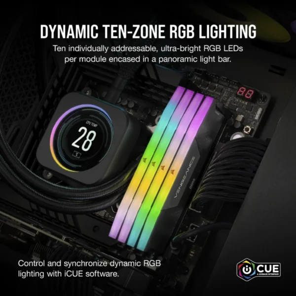 Memoria RAM Corsair Vengeance RGB 16GB DDR5 5200MHz