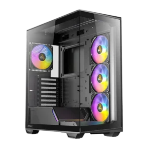 Case Antec C3 ARGB Black ATX con 4 Ventiladores y Vidrio Templado